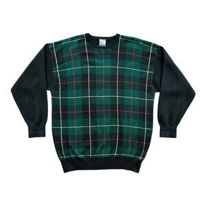 Vintage Clan Douglas Cashmere Plaid Tartan Sweater Men’s Large